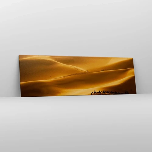 Schilderen op canvas - Caravan in de woestijngolven - 160x50 cm