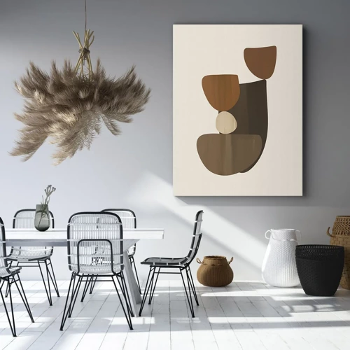 Schilderen op canvas - Compositie in brons - 65x120 cm