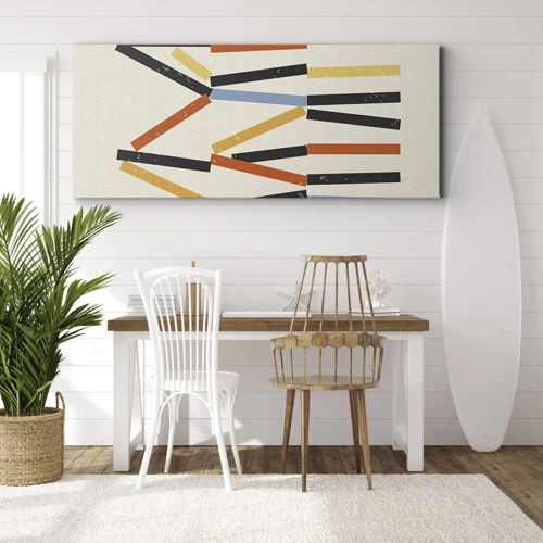 Schilderen op canvas - Compositie op goed niveau - 100x40 cm