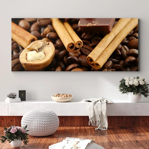 Schilderen op canvas - Concert van aroma's - 100x40 cm