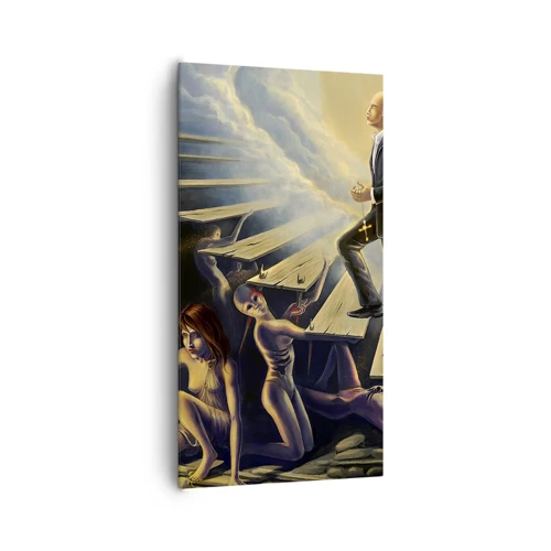 Schilderen op canvas - Danteske reis naar het licht - 65x120 cm
