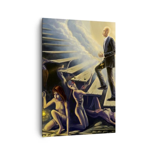Schilderen op canvas - Danteske reis naar het licht - 70x100 cm
