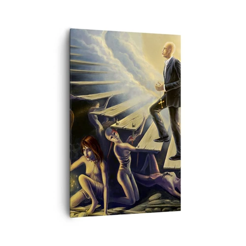 Schilderen op canvas - Danteske reis naar het licht - 80x120 cm