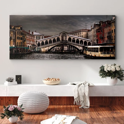 Schilderen op canvas - De belofte van een Venetiaanse avond - 140x50 cm