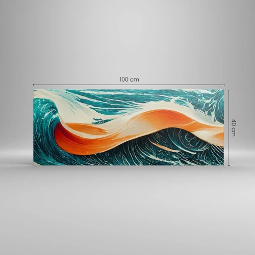 Schilderen op canvas - De droom van elke surfer - 100x40 cm