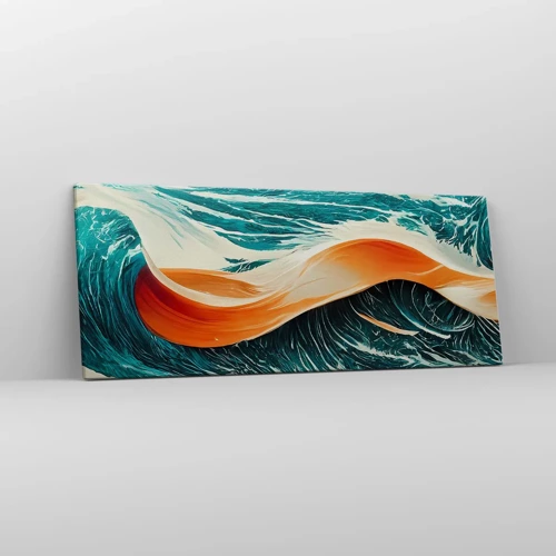 Schilderen op canvas - De droom van elke surfer - 100x40 cm