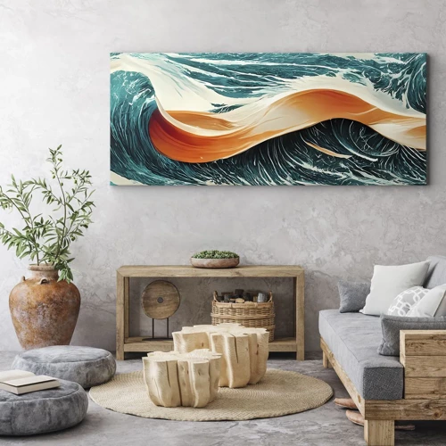 Schilderen op canvas - De droom van elke surfer - 140x50 cm