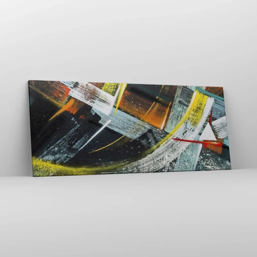 Schilderen op canvas - De energie van beweging - 120x50 cm