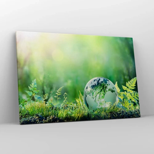 Schilderen op canvas - De groene planeet - 120x80 cm