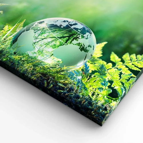 Schilderen op canvas - De groene planeet - 120x80 cm