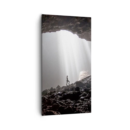 Schilderen op canvas - De lichtgevende grot - 55x100 cm