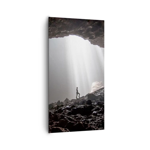 Schilderen op canvas - De lichtgevende grot - 65x120 cm