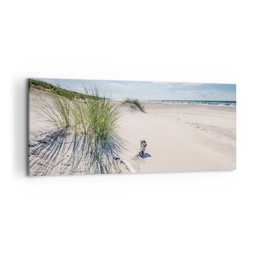 Schilderen op canvas - De mooiste zandstrand? Oostzee-strand - 100x40 cm