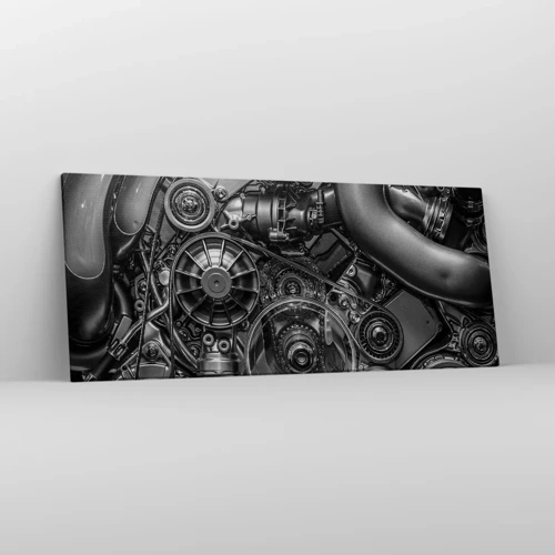 Schilderen op canvas - De poëzie van mechanica - 120x50 cm