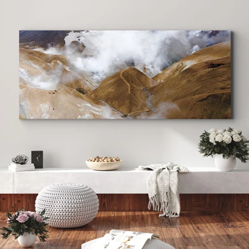 Schilderen op canvas - De rauwe schoonheid van IJsland - 100x40 cm