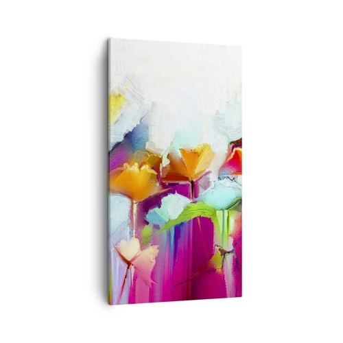 Schilderen op canvas - De regenboog is tot bloei gekomen - 45x80 cm