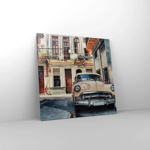 Schilderen op canvas - De siësta in Havana - 70x70 cm