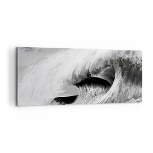 Schilderen op canvas - De woede van de oceaan - 100x40 cm