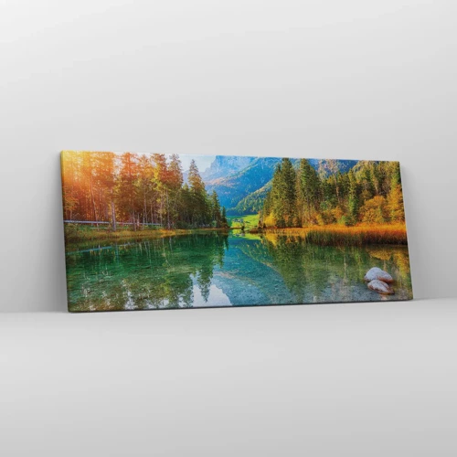 Schilderen op canvas - De zachtheid van de herfst - 100x40 cm