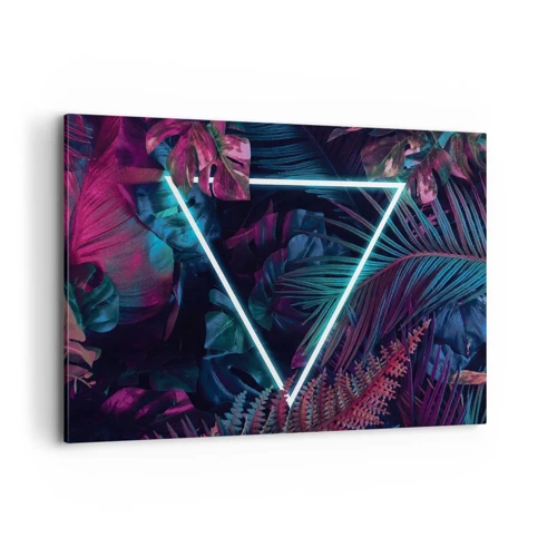 Schilderen op canvas - Disco-achtige tuin - 100x70 cm