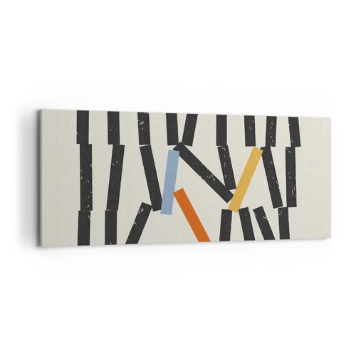 Schilderen op canvas - Domino – compositie - 100x40 cm