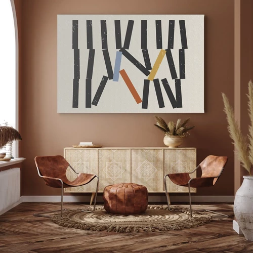 Schilderen op canvas - Domino – compositie - 100x70 cm