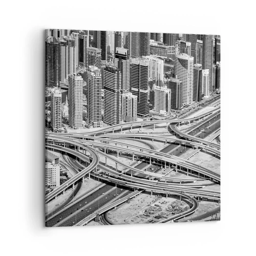 Schilderen op canvas - Dubai - de onmogelijke stad - 50x50 cm