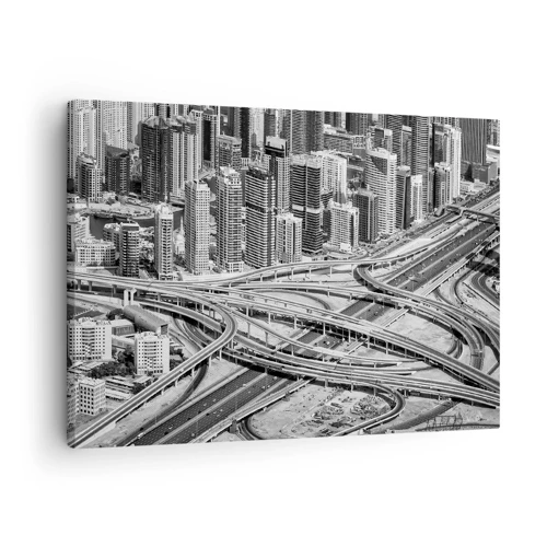 Schilderen op canvas - Dubai - de onmogelijke stad - 70x50 cm