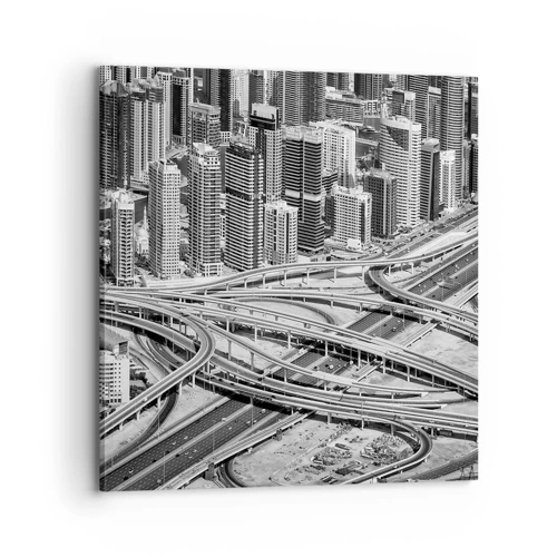 Schilderen op canvas - Dubai - de onmogelijke stad - 70x70 cm