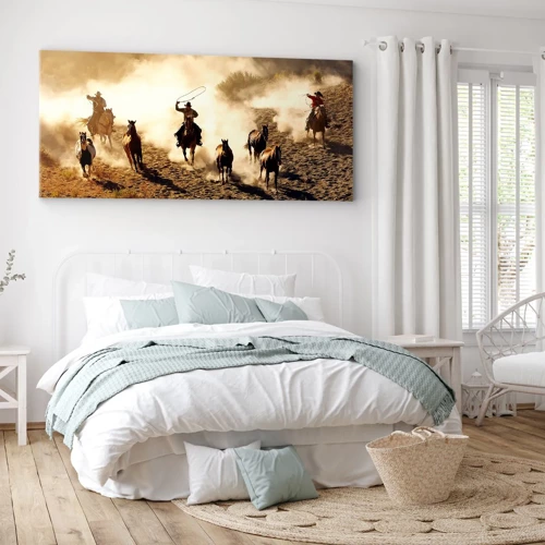 Schilderen op canvas - Echt wilde Westen - 100x40 cm