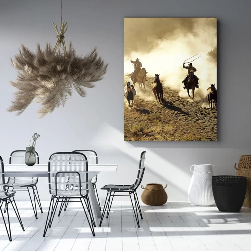 Schilderen op canvas - Echt wilde Westen - 80x120 cm