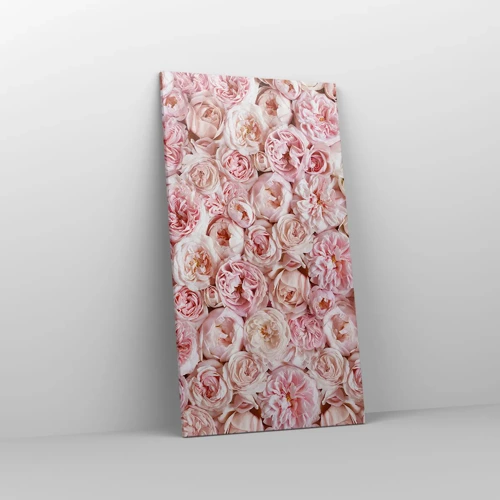Schilderen op canvas - Een bed van rozen - 55x100 cm