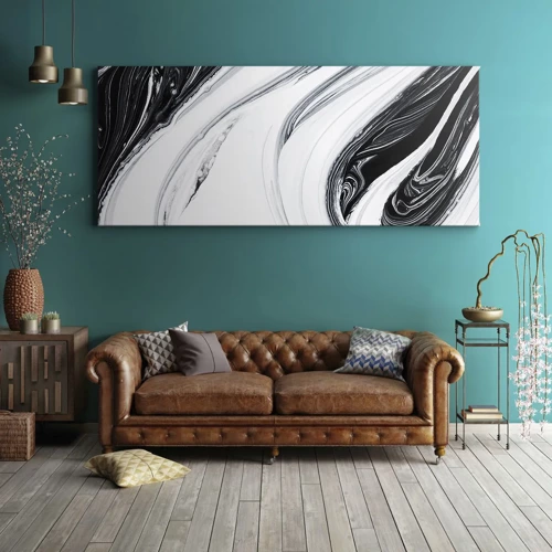 Schilderen op canvas - Een combinatie van tegenstellingen - 100x40 cm