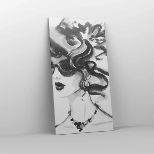 Schilderen op canvas - Een dame met karakter - 65x120 cm