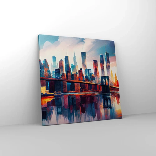 Schilderen op canvas - Een droomachtig New York - 50x50 cm
