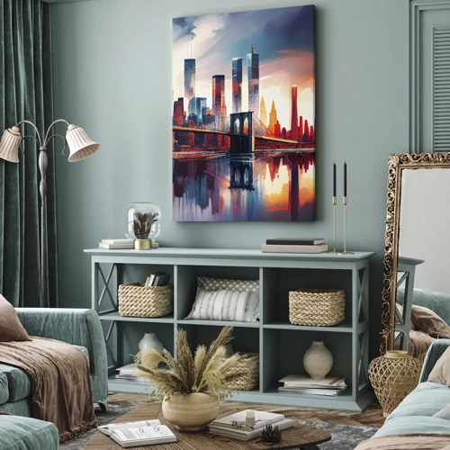 Schilderen op canvas - Een droomachtig New York - 55x100 cm