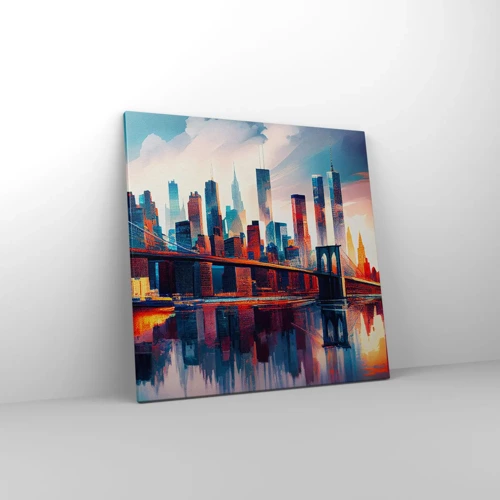 Schilderen op canvas - Een droomachtig New York - 60x60 cm
