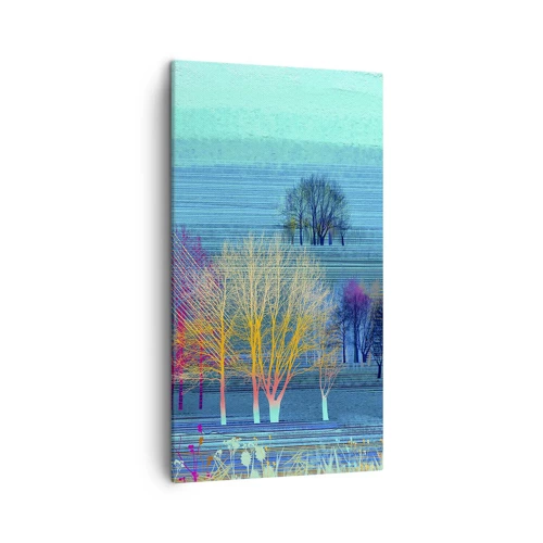 Schilderen op canvas - Een gekamd landschap - 45x80 cm