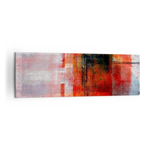 Schilderen op canvas - Een gloeiende compositie  - 160x50 cm