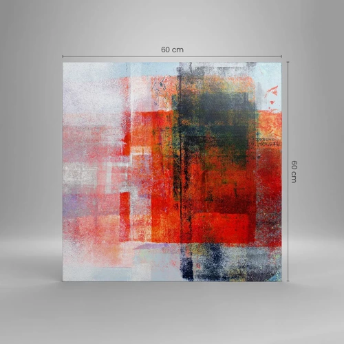 Schilderen op canvas - Een gloeiende compositie  - 60x60 cm