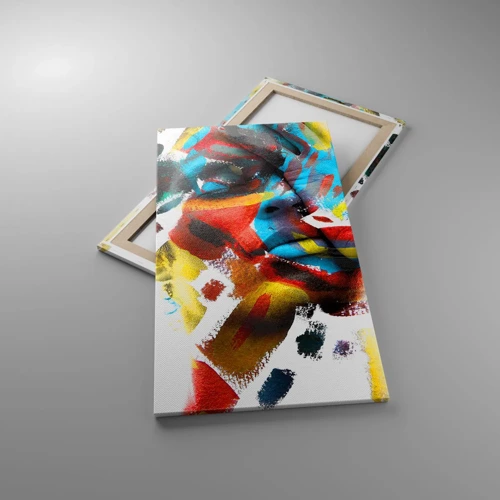 Schilderen op canvas - Een kleurrijke persoonlijkheid - 55x100 cm