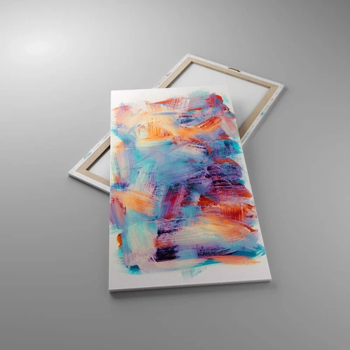 Schilderen op canvas - Een kleurrijke puinhoop - 65x120 cm