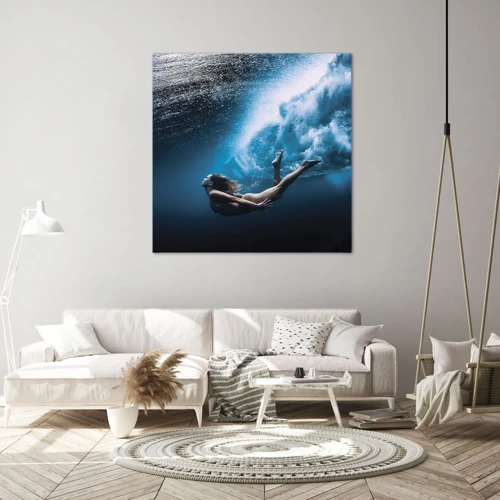 Schilderen op canvas - Een moderne zeemeermin - 50x50 cm