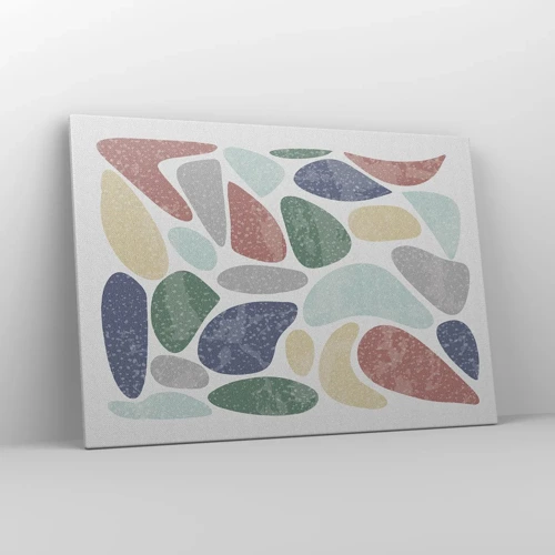 Schilderen op canvas - Een mozaïek van poederkleuren - 100x70 cm