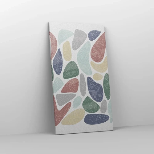 Schilderen op canvas - Een mozaïek van poederkleuren - 45x80 cm