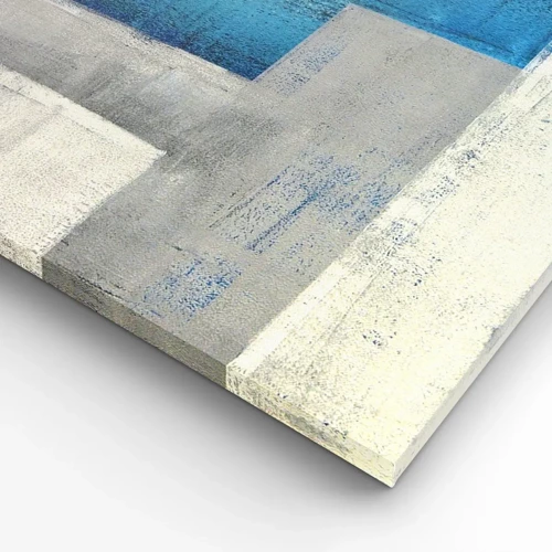 Schilderen op canvas - Een poëtische compositie van grijs en blauw - 50x70 cm