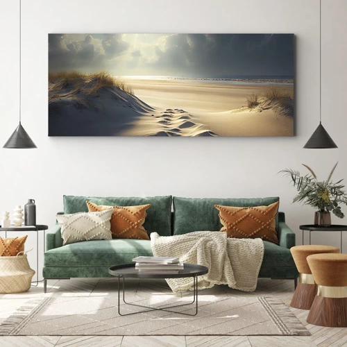 Schilderen op canvas - Een rustgevend landschap - 100x40 cm