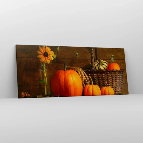 Schilderen op canvas - Een rustieke compositie - geschenken van de herfst - 120x50 cm