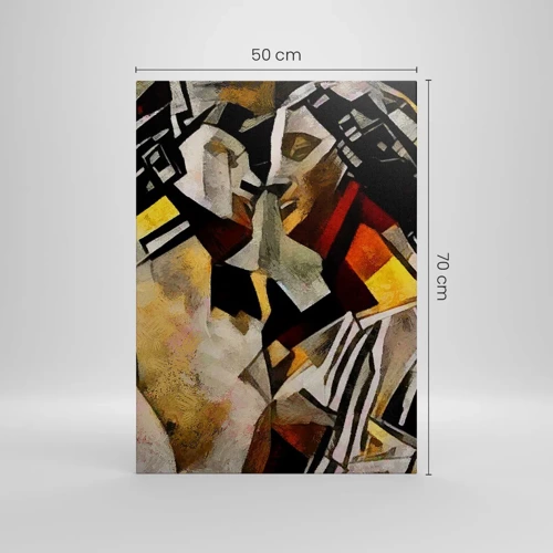 Schilderen op canvas - Een statige kus - 50x70 cm