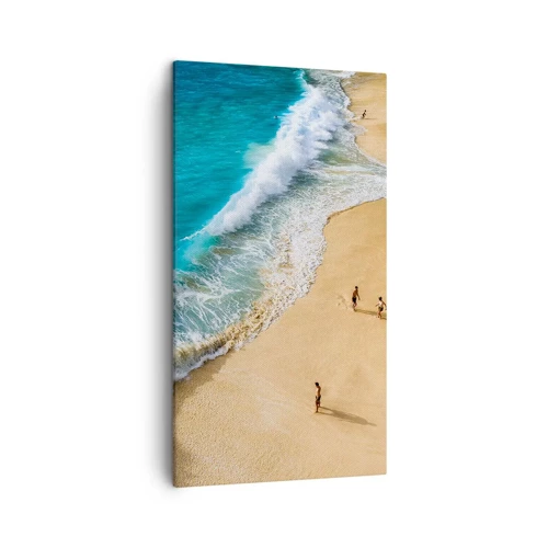 Schilderen op canvas - En dan de zon, het strand… - 45x80 cm